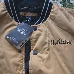 Hollister Men's Gold Varsity Jacket